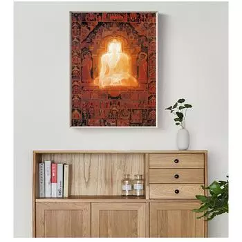 Картина Hd Печать Религиозные Настенные Художественные Фотографии Для Гостиной Спальня Украшения Плакат Без Рамки Просветление Будды Холст Масло 21cm30cm NoFrame