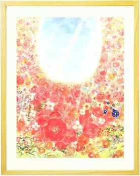 Картина Интерьер Цветок Вход Цветочная Картина Стильная Рамка Рамка Картина Фэн-шуй для Входной Комнаты Настенный Декор Удача Счастье Искусство розовый