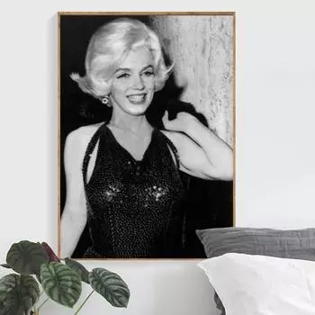Картина Мэрилин Монро, настенная живопись, холст, пленка, постеры со звездами и принты, скандинавская кофейня, украшение для гостиной, дома A4 21x30cm No Frame