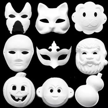 Картина Маскарад Детский сад DIY Косплей Маска из целлюлозы Пустые цветные принадлежности