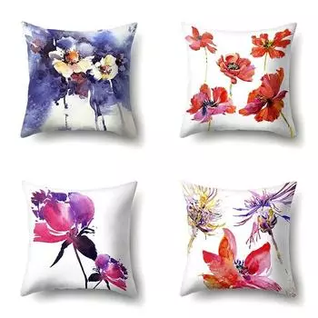 Картина маслом цветок лист наволочка дома гостиная мягкий диван наволочка спальня 40x40cm