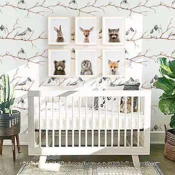 Картина маслом лесных животных Детский постер Детский сад Настенная картина 21cm30cm NoFrame