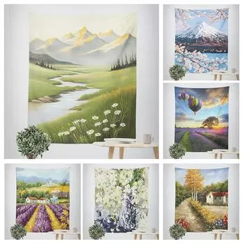 Картина маслом Пейзаж Красивый Декоративный Гобелен Украшение Стены Дома Офис Гостиная Гобелен 100x75cm