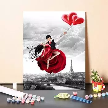 Картина маслом по номерам, холст, цифровая картина маслом, сделай сам, картина по номерам, картина по номерам, украшение дома 40x50cm no frame