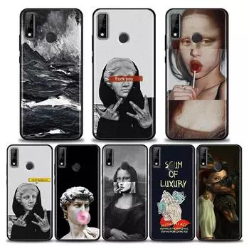 Картина Мона Лиза Давид Абстрактное искусство Чехол для Huawei Y7 Y9 2019 A Y6p Y8s Y9a Y7a Чехлы Чехол Mate 10 20 Lite 40 Pro Plus Funda Huawei Y6 2019