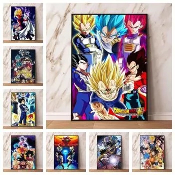 Картина на холсте Dragon Ball Vegeta, декоративный подарок, модульная печать, классическая декоративная живопись, постер, игра 21cm30cm NoFrame
