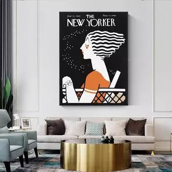 Картина на холсте, настенная живопись, HD печать, Нью-йоркский постер, домашний декоративный винтажный современный обложка журнала, модульные фотографии для гостиной 21x30cm No Framed