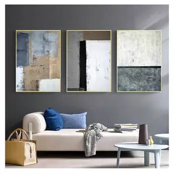 Картина на холсте, принты, абстрактные линии, цветные постеры для гостиной, современный домашний декор, скандинавский черный, белый, серый настенное искусство 21cm30cm NoFrame