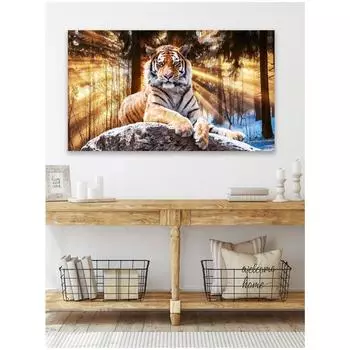 Картина на холсте с изображением тигра, постер для гостиной, декоративная печатная настенная живопись без рамы 20*40cm No Frame