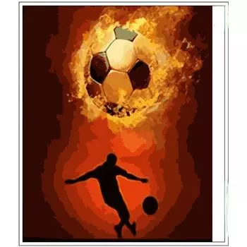 Картина по номерам 40x50 Крутой мальчик и футбол Рисунок Холст Свадебные украшения Художественная картина Подарок 40x50cm no frame