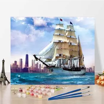 Картина по номерам декомпрессия DIY цифровая картина маслом холст картина украшение дома ручная роспись 40x50cm no frame