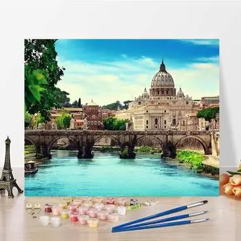 Картина по номерам Декомпрессия Холст Картина Домашнее украшение Ручная роспись DIY Цифровая картина маслом 40x50cm no frame