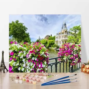 Картина по номерам, декомпрессия, украшение дома, картина на холсте, сделай сам, цифровая картина маслом, ручная роспись 40x50cm no frame