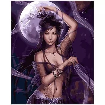 Картина по номерам DIY 40x50 Красота под лунным светом Рисунок Холст Свадебные украшения Художественная картина Подарок 40x50cm no frame