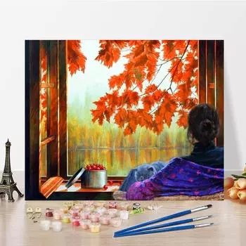 Картина по номерам DIY Цифровая картина маслом Декомпрессия Ручная роспись Домашнее украшение Холст Картина 40x50cm no frame
