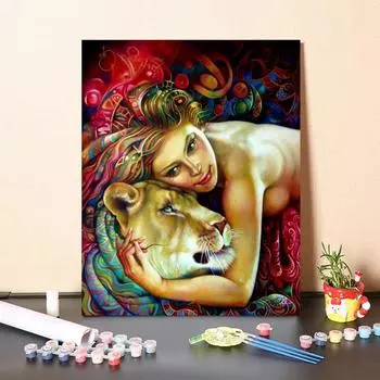 Картина по номерам DIY Цифровая картина маслом Холст Картина Декомпрессия Ручная роспись Домашнее украшение 40x50cm no frame