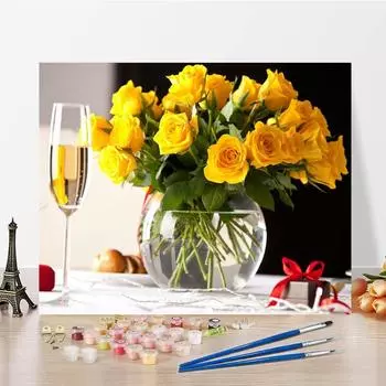 Картина по номерам DIY Цифровая картина маслом Холст Картина Домашнее украшение Ручная роспись Декомпрессия 40x50cm no frame