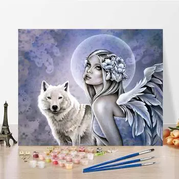 Картина по номерам DIY Цифровая живопись маслом Декомпрессионная картина на холсте Ручная роспись Украшение дома 40x50cm no frame