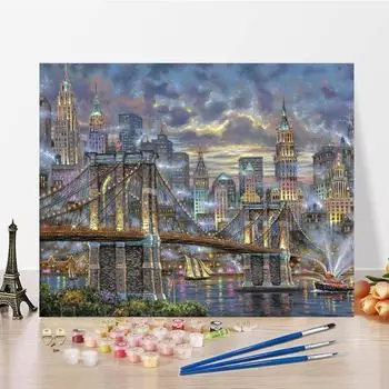 Картина по номерам Украшение дома своими руками Цифровая живопись маслом Декомпрессия Ручная роспись Картина на холсте 40x50cm no frame