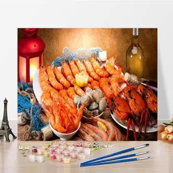 Картина по номерам Холст Картина Декомпрессия DIY Цифровая картина маслом Украшение дома Ручная роспись 40x50cm no frame