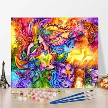 Картина по номерам Холст Картина Декомпрессия Ручная роспись DIY Цифровая картина маслом Украшение дома 40x50cm no frame