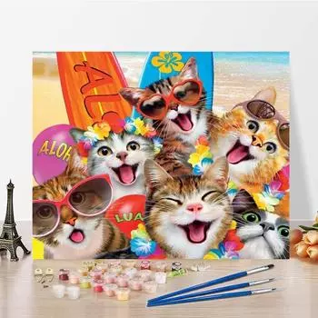 Картина по номерам Холст Картина Декомпрессия Ручная роспись Домашнее украшение DIY Цифровая картина маслом 40x50cm no frame