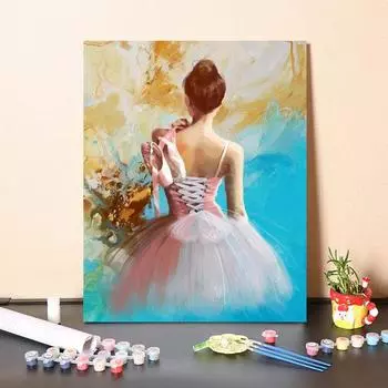 Картина по номерам Холст Картина Ручная роспись Домашнее украшение Декомпрессия DIY Цифровая картина маслом 40x50cm no frame