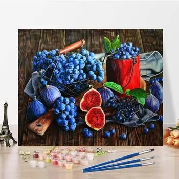 Картина по номерам, холст, ручная роспись, декомпрессия, сделай сам, цифровая картина маслом, украшение для дома 40x50cm no frame