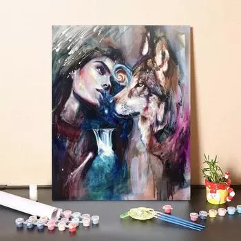 Картина по номерам, холст, ручная роспись, декомпрессия, украшение дома, сделай сам, цифровая картина маслом 40x50cm no frame