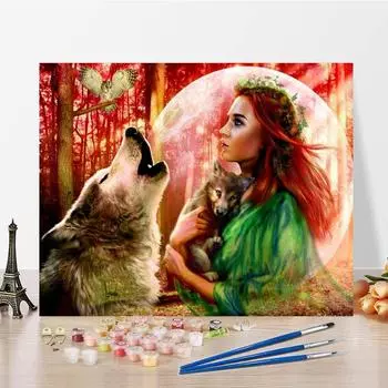 Картина по номерам, картина на холсте, сделай сам, цифровая картина маслом, декомпрессия, украшение дома, ручная роспись 40x50cm no frame