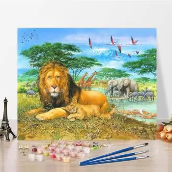 Картина по номерам, картина на холсте, сделай сам, цифровая картина маслом, украшение дома, декомпрессия, ручная роспись 40x50cm no frame