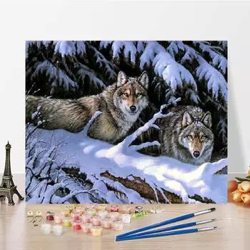 Картина по номерам на холсте, ручная работа, сделай сам, картина по номерам, цифровая картина маслом, картина маслом по номерам 40x50cm no frame