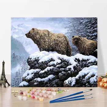 Картина по номерам на холсте, украшение дома, сделай сам, картина по номерам, картина маслом, цифровая картина маслом 40x50cm no frame