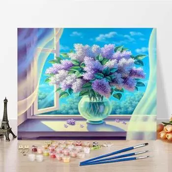 Картина по номерам Ручная роспись DIY Цифровая картина маслом Украшение дома Холст Картина Декомпрессия 40x50cm no frame