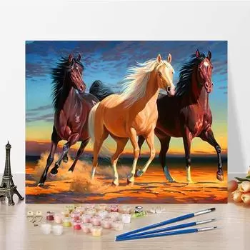 Картина по номерам, ручная роспись, холст, картина, украшение дома, декомпрессия, сделай сам, цифровая картина маслом 40x50cm no frame