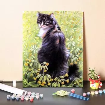 Картина по номерам, ручная роспись, сделай сам, цифровая картина маслом, холст, картина, декомпрессия, украшение дома 40x50cm no frame