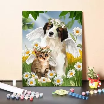 Картина по номерам, ручная роспись, украшение дома, декомпрессия, сделай сам, цифровая картина маслом, холст, живопись 40x50cm no frame