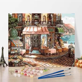 Картина по номерам своими руками Цифровая живопись маслом Ручная цифровая живопись маслом на холсте Цифровая живопись 40x50cm no frame