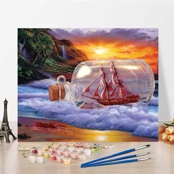 Картина по номерам, украшение дома, картина на холсте, ручная роспись, сделай сам, цифровая картина маслом, декомпрессия 40x50cm no frame