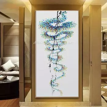 Картина Ручная роспись маслом на холсте Современное абстрактное искусство Картина маслом Абстрактное искусство дыма Ручная роспись Украшение без рамки 20cm40cm NoFrame