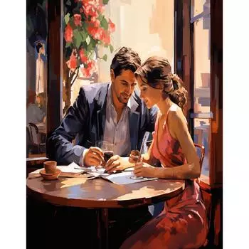 Картина Ruopoty по номерам, любовник, акриловая раскраска по номерам, изделия ручной работы для домашнего декора, подарок «сделай сам», 40x50 см/16x20 дюймов без рамки 40x50cm NO Frame