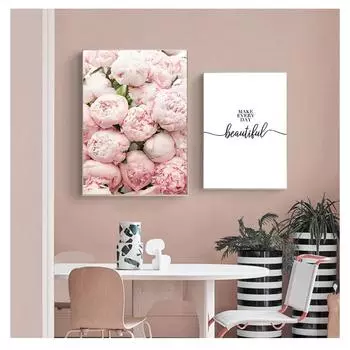 Картина с изображением пиона, постер с принтом, гостиная, спальня, настенное искусство, домашний декор, холст, картина, элегантная красивая 21cm30cm NoFrame