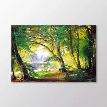 Картина с лесным блеском