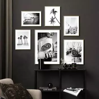 Картина «Скейт-туннель» Настенная живопись на холсте Современная скандинавская абстрактная минималистская картина с оператором и принты для домашнего декора 21x30cm No Framed