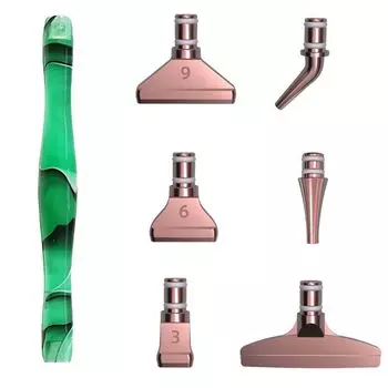 Картина Смола Алмазная картина Ручка Острие Дрель Ручка Сменные головки ручек из сплава Несколько россыпей Green-Rose Gold