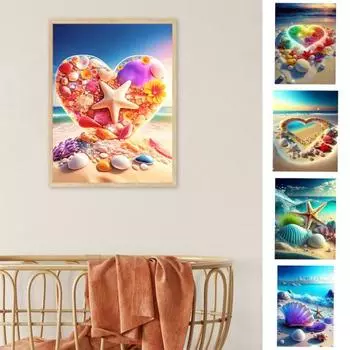 Картина со стразами, 5D принт морской звезды, полная дрель, блестящие стразы, красочные рождественские стили, сделай сам, художественные ремесла, ручная работа синий