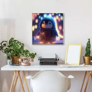 Картина со стразами, животные, свинья, пингвин, панда, 5D, полная дрель, блестящие стразы, красочные, сделай сам, художественные ремесла, ручная работа A