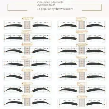 Картина Трафарет для бровей Трафарет для бровей Инструмент для формирования бровей Костюм Ленивый инструмент для рисования бровей 28 Pair