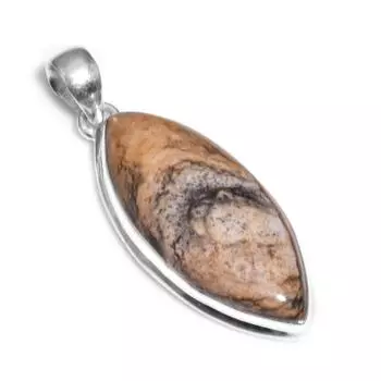 Картина Яшма Драгоценный камень ручной работы стерлингового серебра кулон ювелирные изделия 1.93 для женщин и девочек