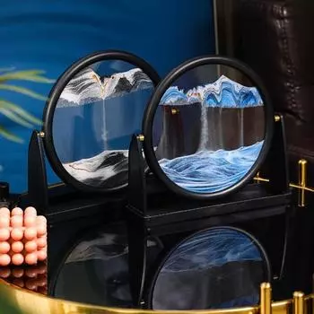 Картинка «Песочные часы» Значимая стабильная основа Долговечная модная привлекательная изысканная 3D-печать зыбучих песков для дома жёлтый